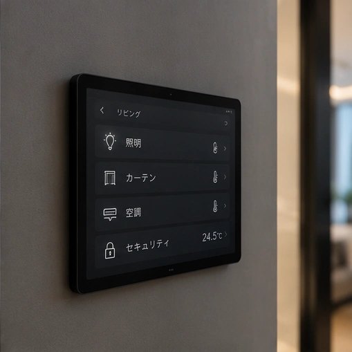 住宅設備を操作するスマートホームパネル